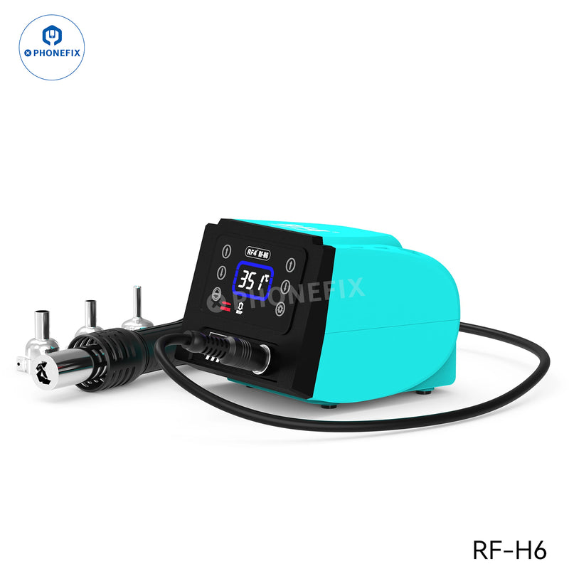 RF-H6 RF-H7 Hot Air Soldering Iron 2 in 1 Station Digital Touch Display