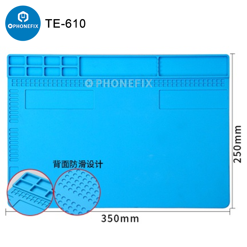 Uonlytech 2Pcs Silicone Repair Work Mat soldering station silicone project  pad soldering pad silicon mat esd mat silicone mats for crafts heat mat