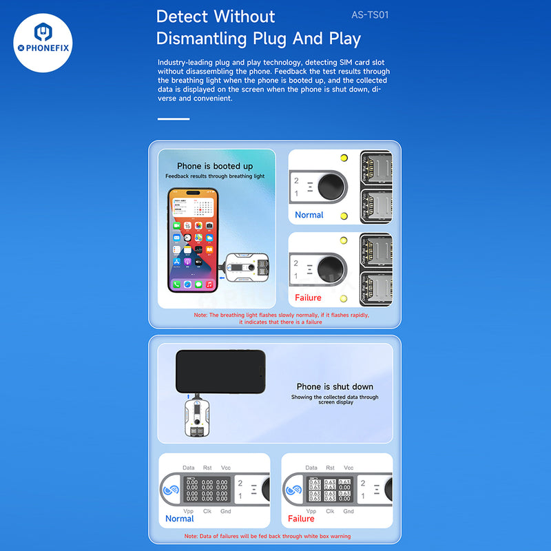 Aweshine TS-01 SIM Card Tester for iPhone iPad Android All Electronics