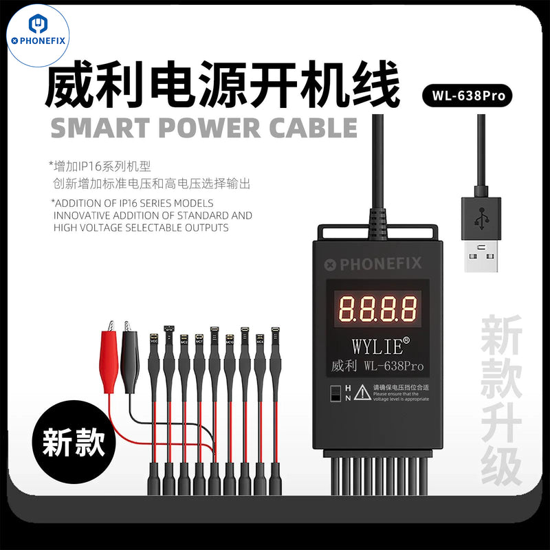 WL-638 Pro Smart Boot Power Supply Cable For iPhone Android Phones