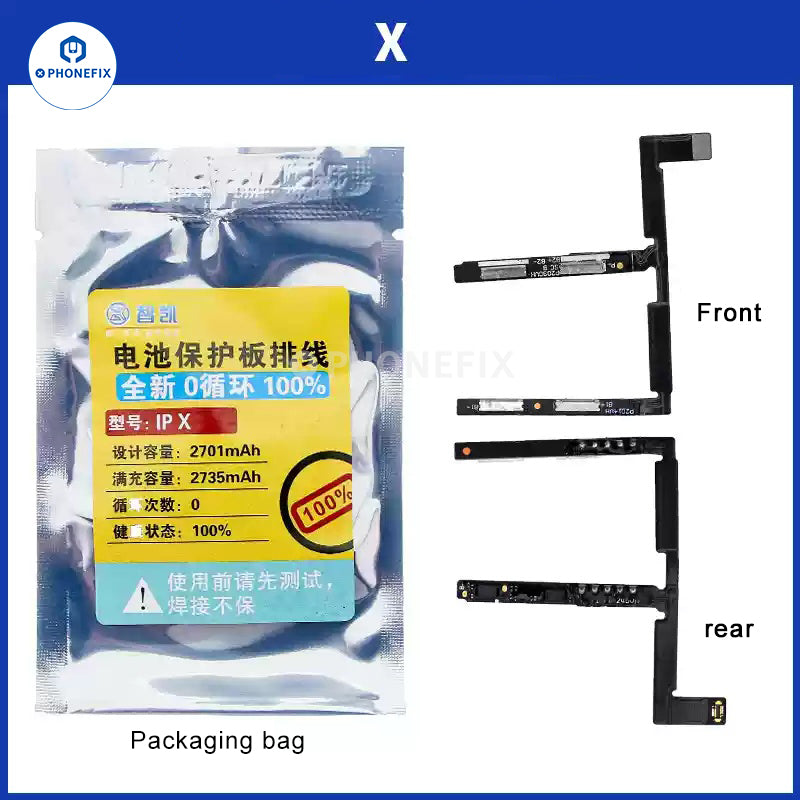 For iPhone X-16 Pro Max Battery Protection Board Flex Cable 0 Cycle