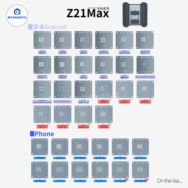 MIJING Z21 MAX CPU Reballing Stencil Station For iPhone Android