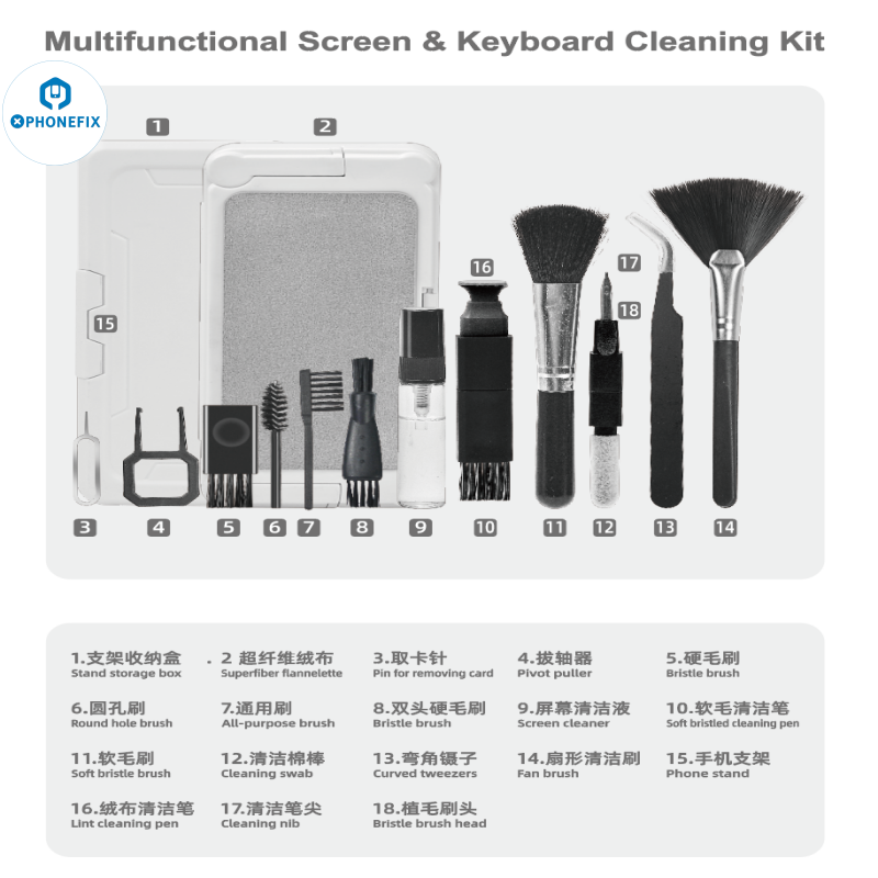 HW-Q7/9 Professional All-Purpose Cleaning Toolkit for Electronics