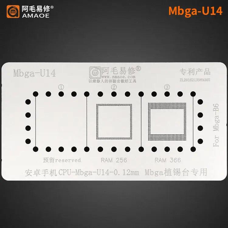 Amaoe BGA Reballing Stencil Template For CPU MBGA - Mbga-U14