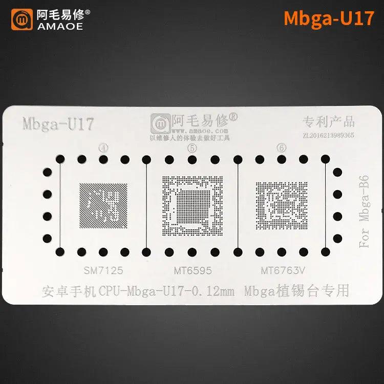 Amaoe BGA Reballing Stencil Template For CPU MBGA - Mbga-U17