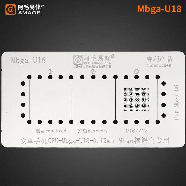 Amaoe BGA Reballing Stencil Template For CPU MBGA - Mbga-U18