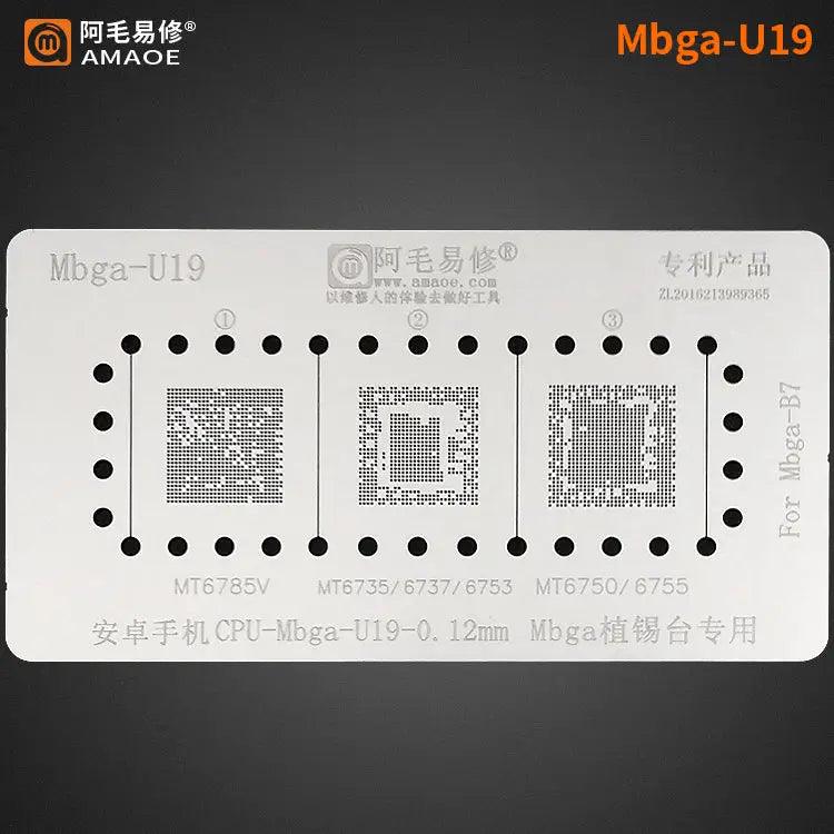 Amaoe BGA Reballing Stencil Template For CPU MBGA - Mbga-U19