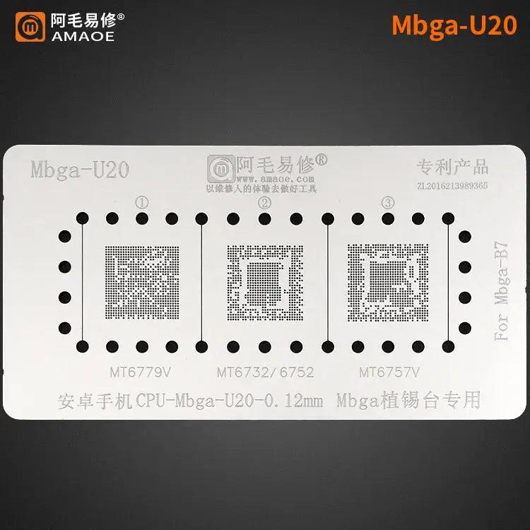 Amaoe BGA Reballing Stencil Template For CPU MBGA - Mbga-U20