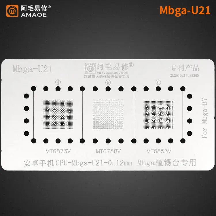 Amaoe BGA Reballing Stencil Template For CPU MBGA - Mbga-U21