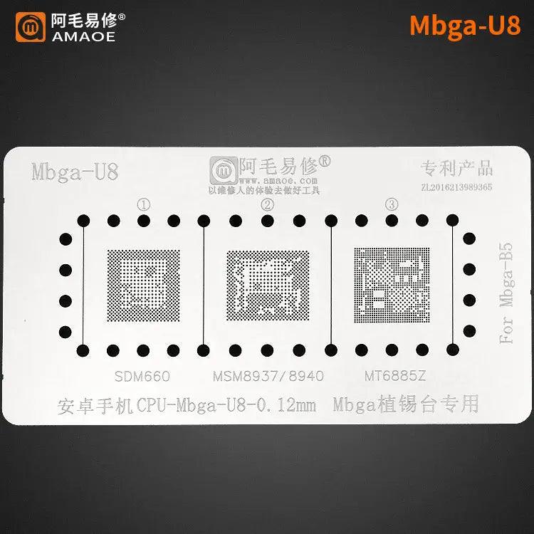 Amaoe BGA Reballing Stencil Template For CPU MBGA - Mbga-U8