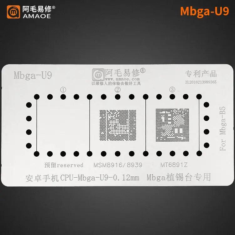 Amaoe BGA Reballing Stencil Template For CPU MBGA - Mbga-U9