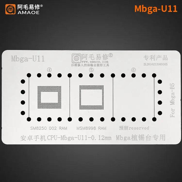 Amaoe BGA Reballing Stencil Template For CPU MBGA - Mbga-U11