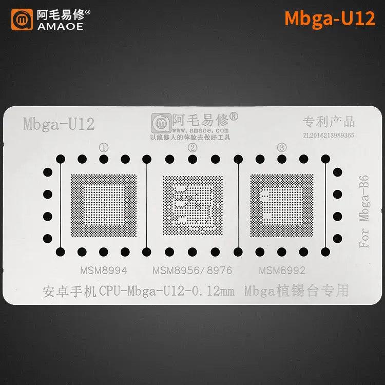 Amaoe BGA Reballing Stencil Template For CPU MBGA - Mbga-U12