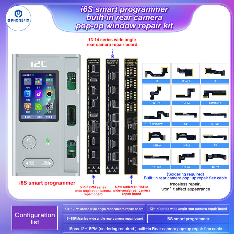 i2C i6S Rear Camera Flex Cable Removes "Unknown Part" Message