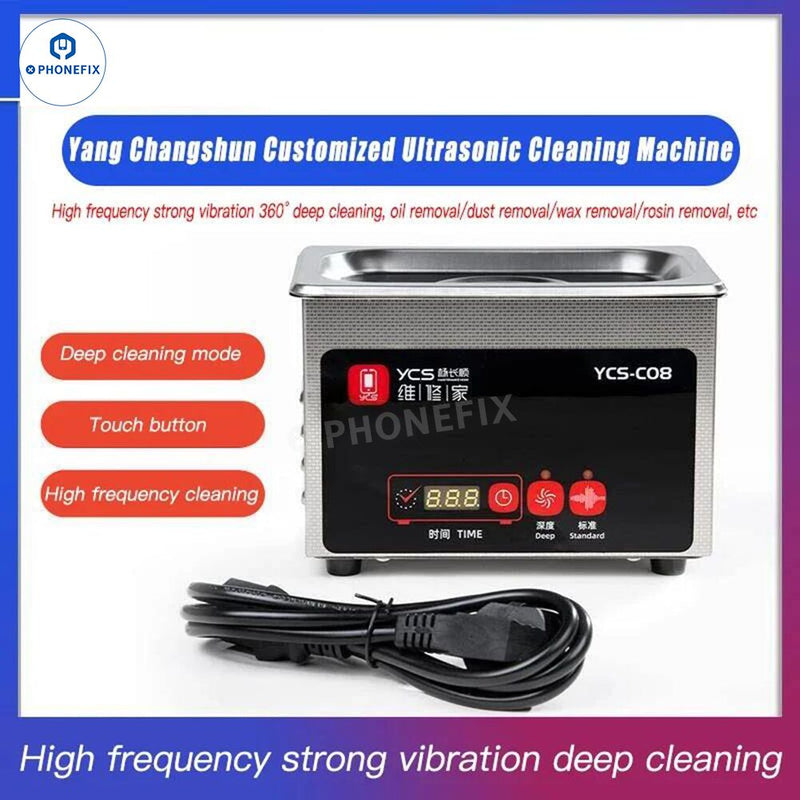 YCS Ultrasonic Cleaner Washing Water Phone PCB IC Camera Cleaning