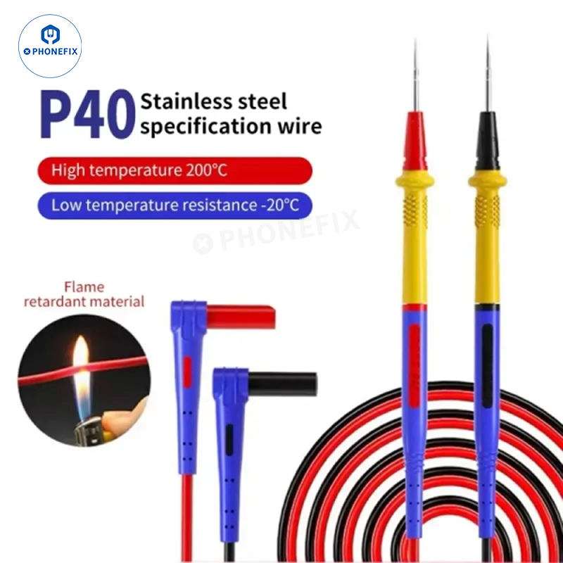 MECHANIC P40 P30 1000V 20A Stainless Steel Multimeter Test Probe Pen