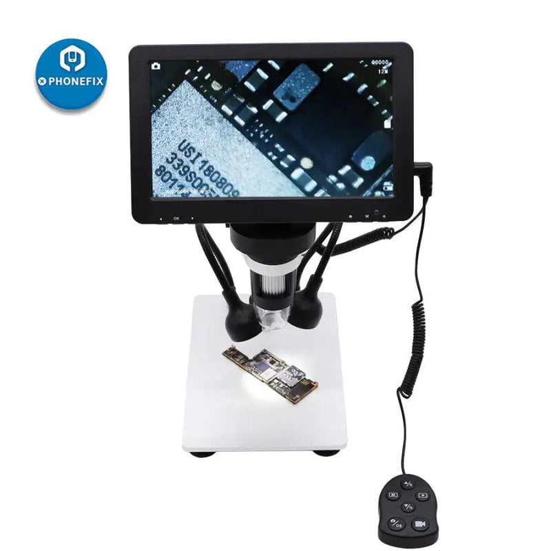 1200X LCD Display 12MP USB Digital Microscope Soldering PCB Inspection Tool