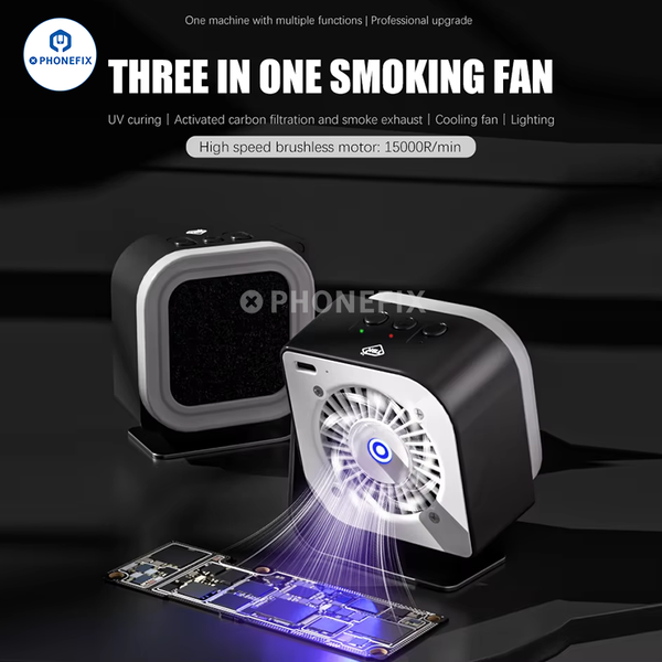 TBK-F001 Smoking Cooling Fan With UV Curing Lighting Lamp