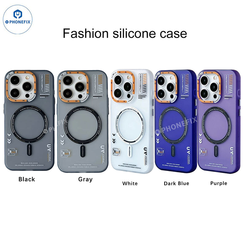 For iPhone 16 Pro Max Silicone Case With MagSafe Logo