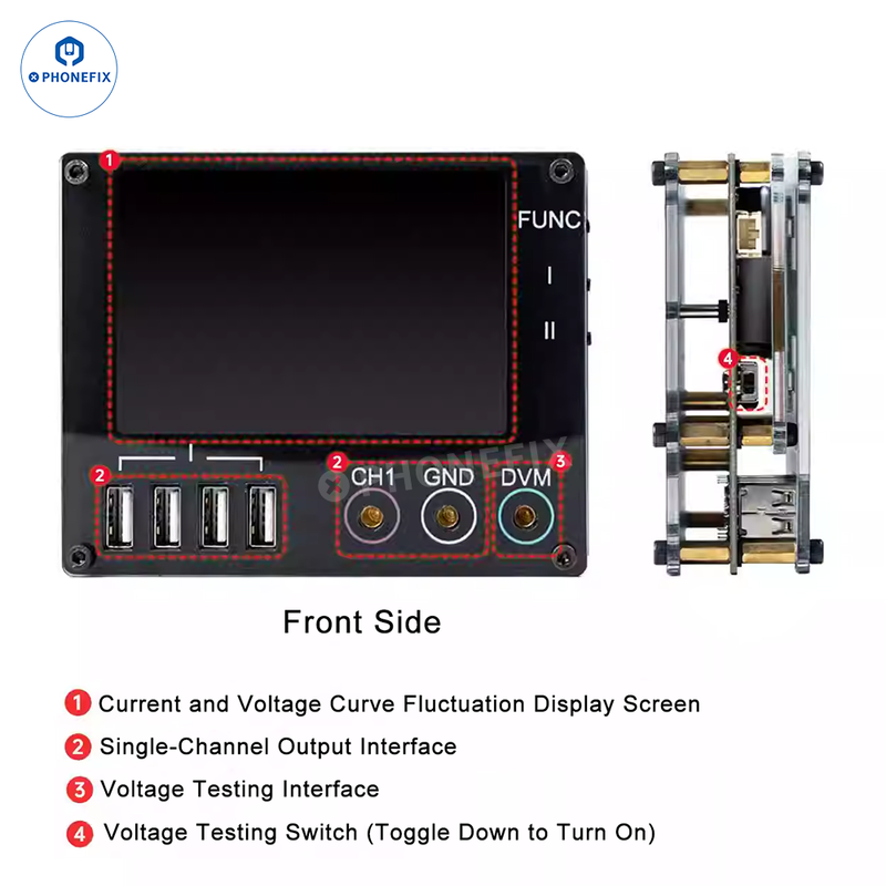 YCS QIANLI LT2 DC Power Supply Diagnosis Meter Curve Ammeter