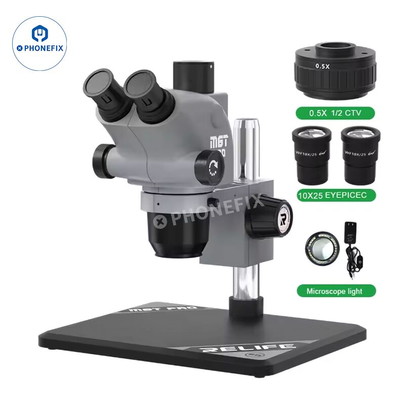 RELIFE RL-M6T Pro B11 6.5X-65X Trinocular Stereo Microscope