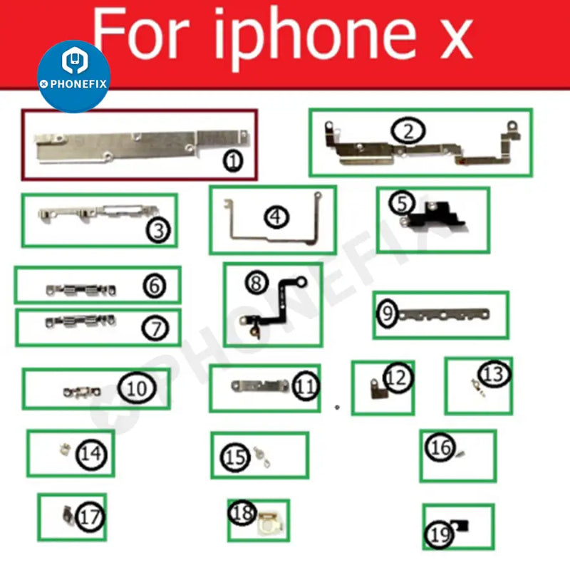 Inside Small Metal Parts Bracket Shield Plate Kit For iPhone