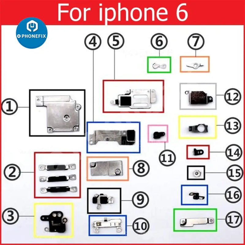 Inside Small Metal Parts Bracket Shield Plate Kit For iPhone