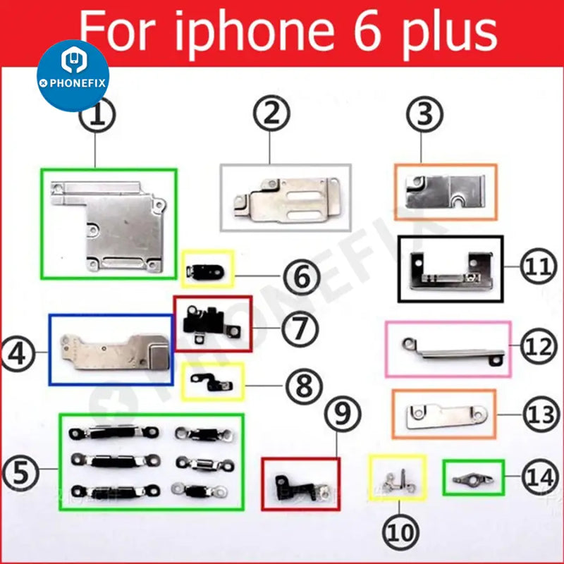 Inside Small Metal Parts Bracket Shield Plate Kit For iPhone