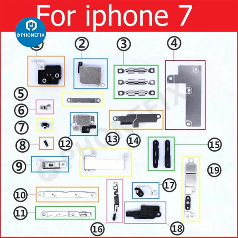 Inside Small Metal Parts Bracket Shield Plate Kit For iPhone