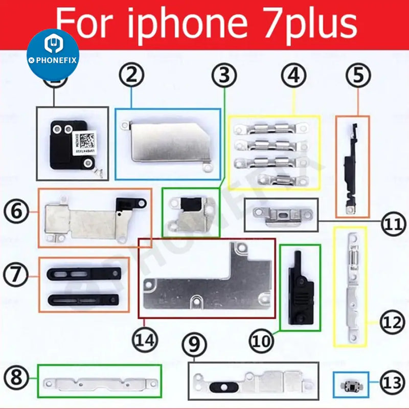 Inside Small Metal Parts Bracket Shield Plate Kit For iPhone