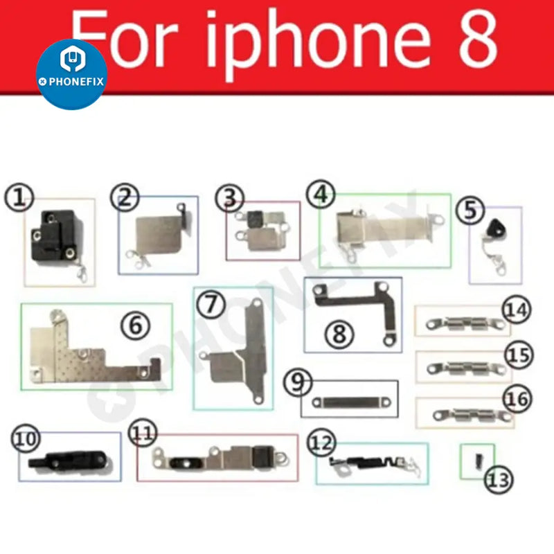 Inside Small Metal Parts Bracket Shield Plate Kit For iPhone