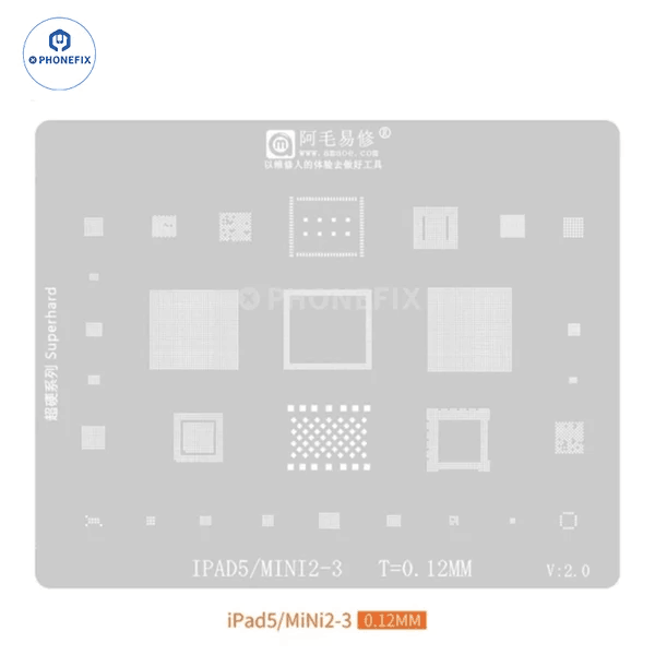 Mechanic UFO Rounded Hole for Apple iPad Composite Stencils Set