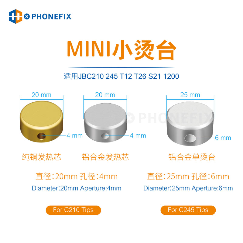 Small chip pre-Heating mini Head For JBC C210 C245 Soldering iron tips