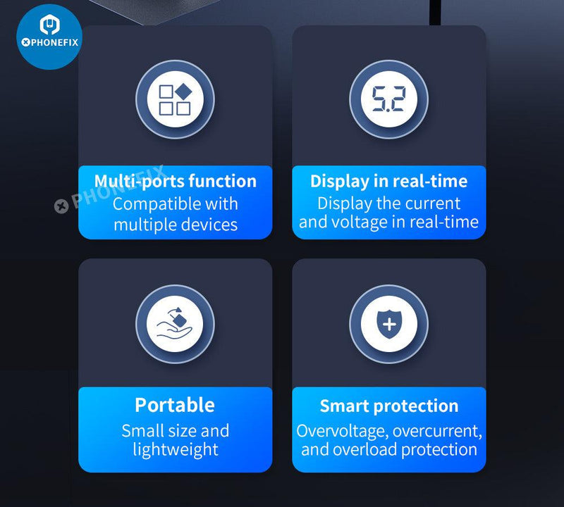 Multifunction Digits Display wireless Charging Desktop Power Supply - CHINA PHONEFIX