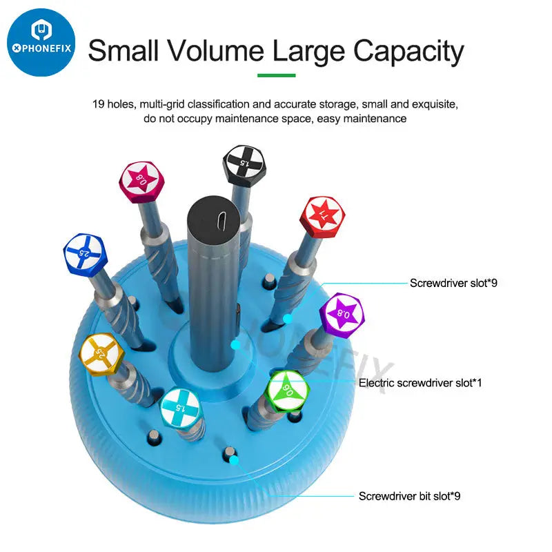 RELIFE RL-078 Magnetic Screwdriver Storage Box Rotary Base