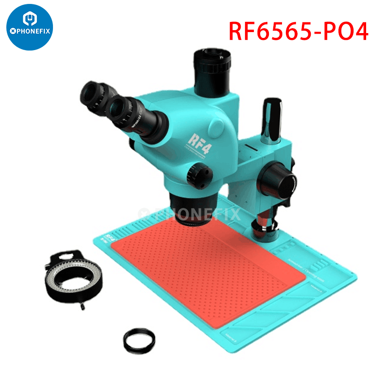 RF-6565 7050 Trinocular Microscope With 4K Ultra HD Camera PO4 Base - CHINA PHONEFIX