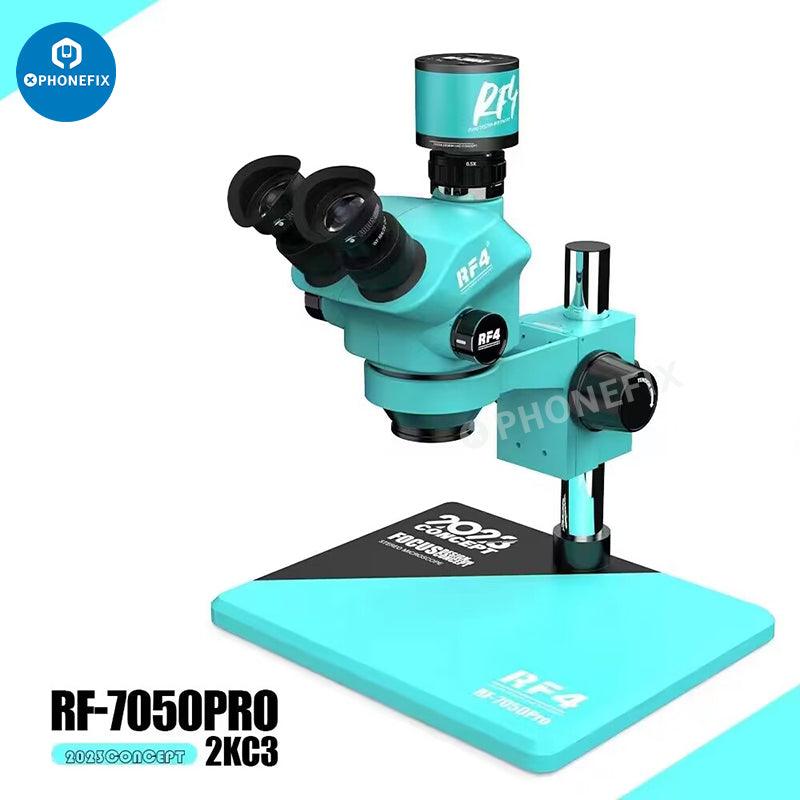 RF7050Pro 7-50X Zoom Trinocular Stereo Microscope With Alloy Base - CHINA PHONEFIX