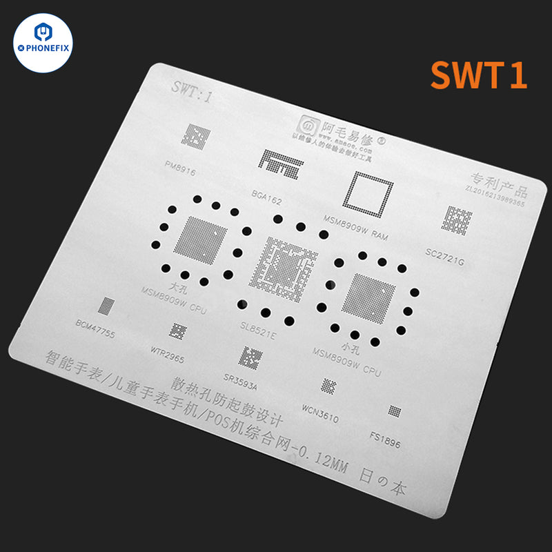 AMAOE SWT Series Smartwatch Multi-function BGA Reballing Stencil