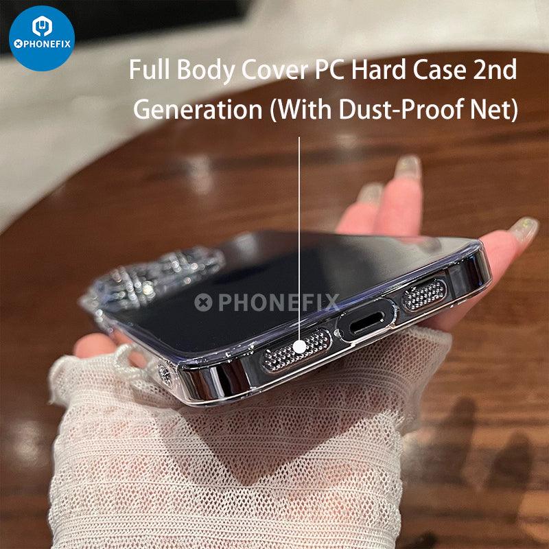 Phone Case for iPhone 15 Plus,Transparent Hard PC+Soft TPU Case