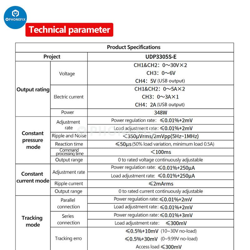 UNI-T UDP3000S Series DC Power Supply 30V 5A Voltage Regulator - CHINA PHONEFIX