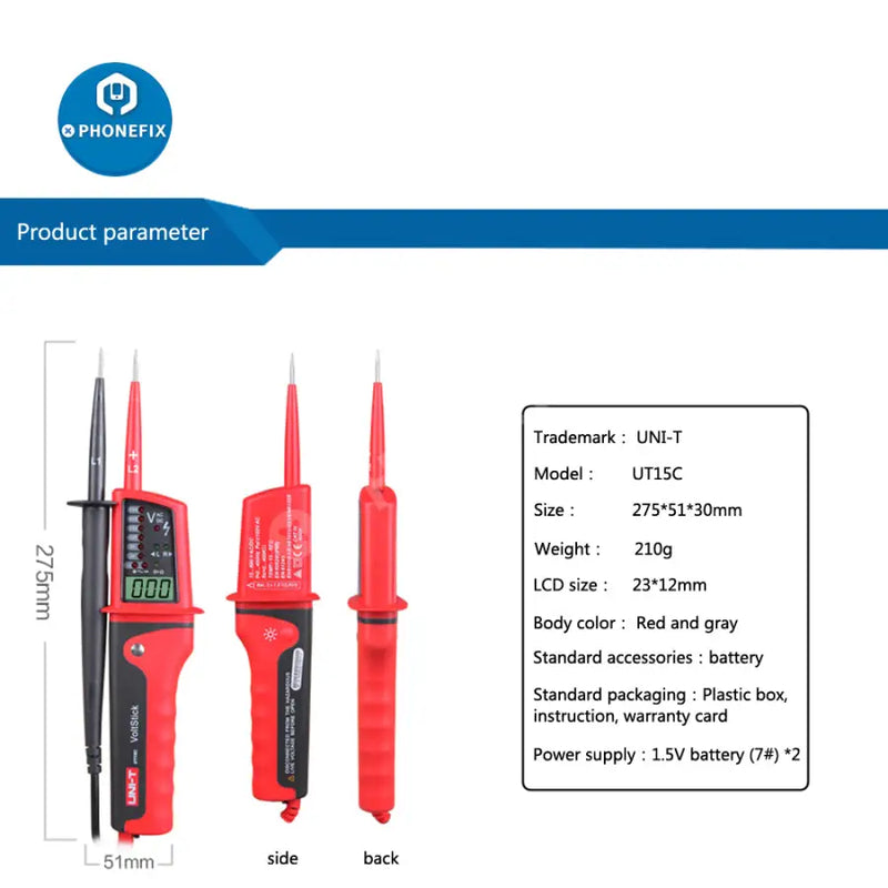 UT15C AC Voltage Tester Digital Multimeter Rotating Electric