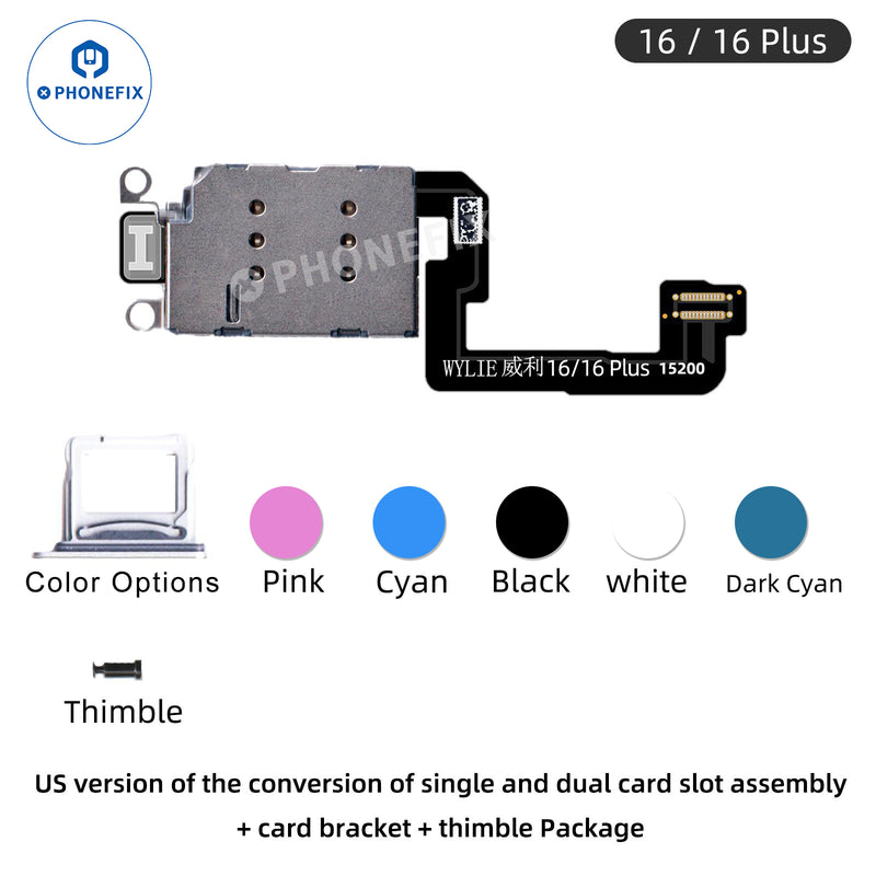 WYLIE US iPhone 16/16 Plus eSIM To Single/Dual SIM Card Special Cable